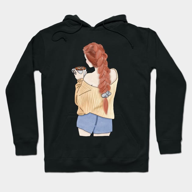 Coffee girl (2) Hoodie by piscoletters